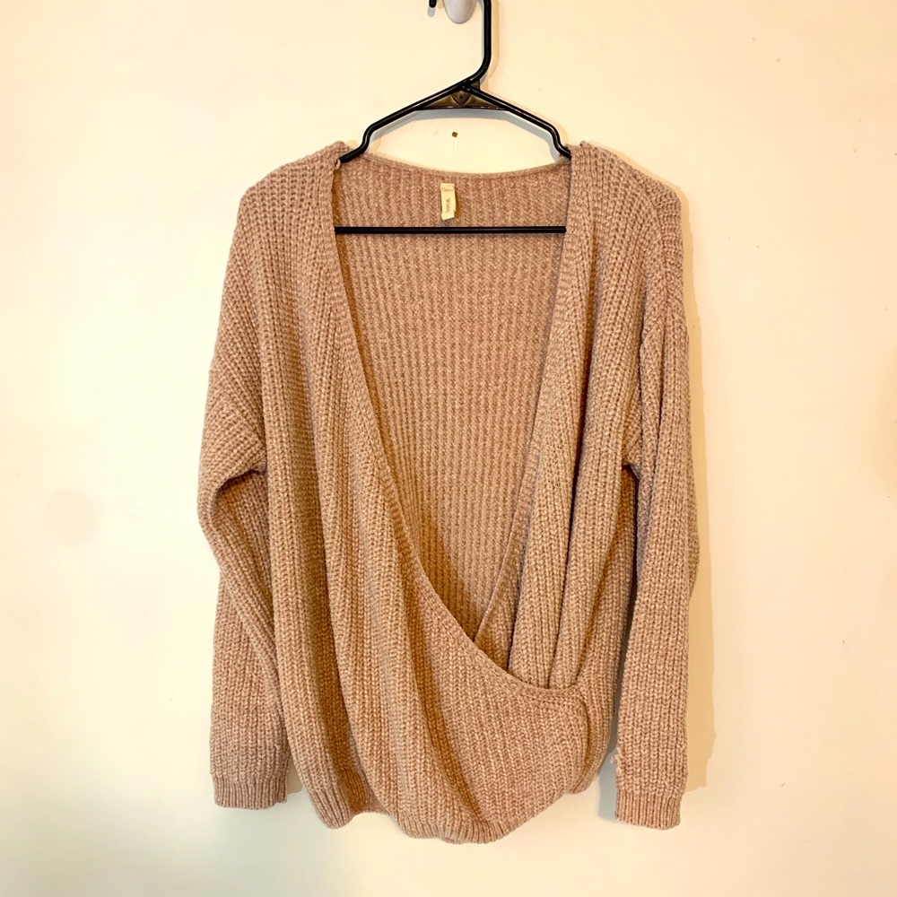 Womens Blush Pink Chenille Wishlist Sweater size Small/Medium